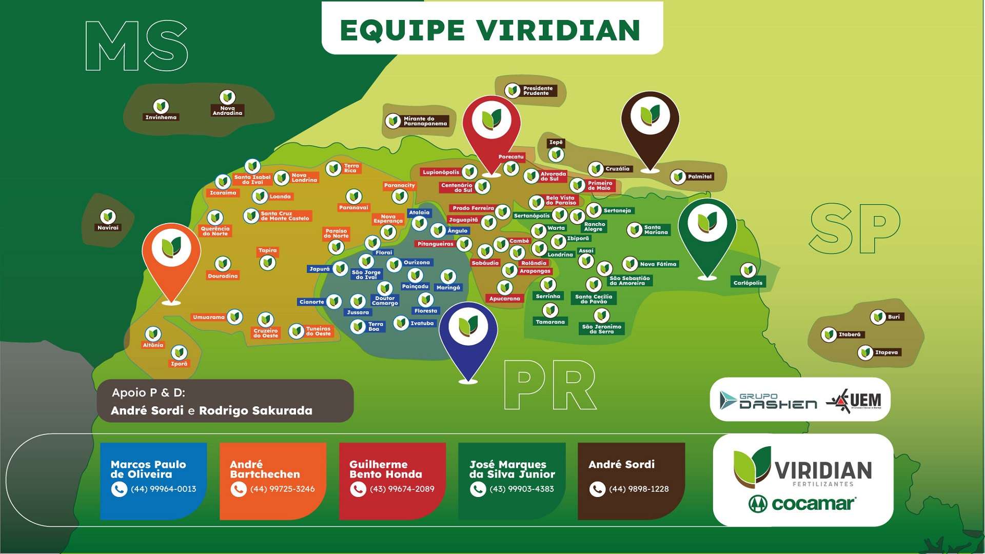 Mapa de Atuação dos AGDs Viridian