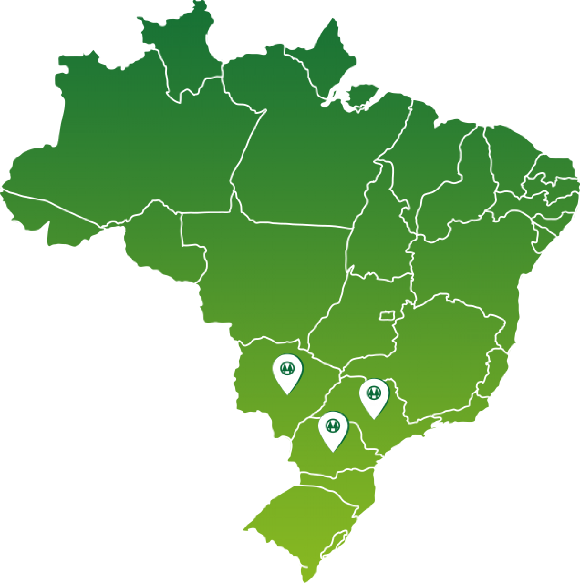 Mapa com as regiões da Viridian